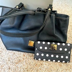 Dooney & Bourke Black Tote and Wallet